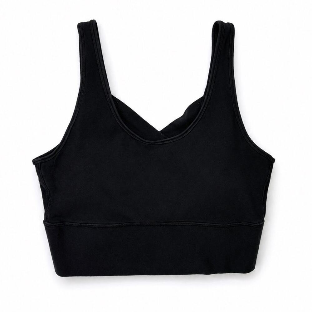 Black Under Armour Crossback Longline Sports Bra | Medium Support Activewear L